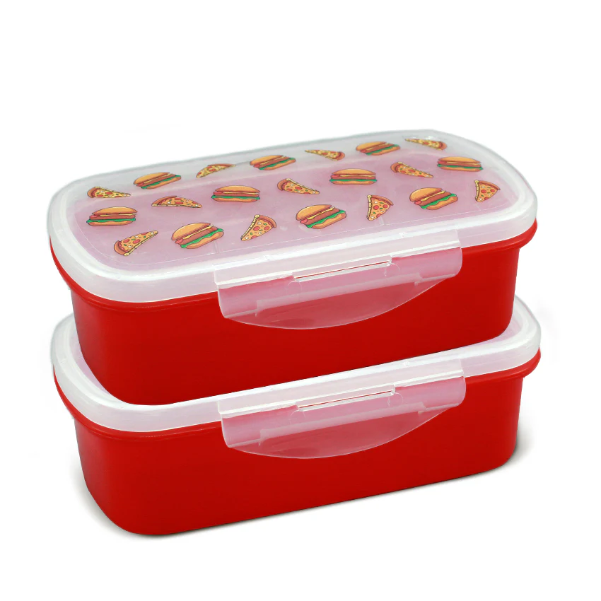 Bento Lunch Box M-1 Pack of 2 - (600ml) Without Sticker - Image 6
