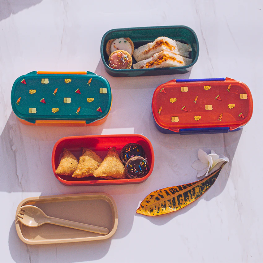 Bento Lunch Box M-2 Pack of 2 - (600ml) Without Sticker - Image 4