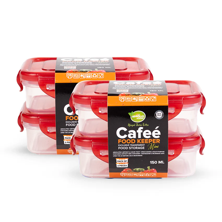 Cafee Food Keeper Pack of 4 XS - (150ml) - Image 2