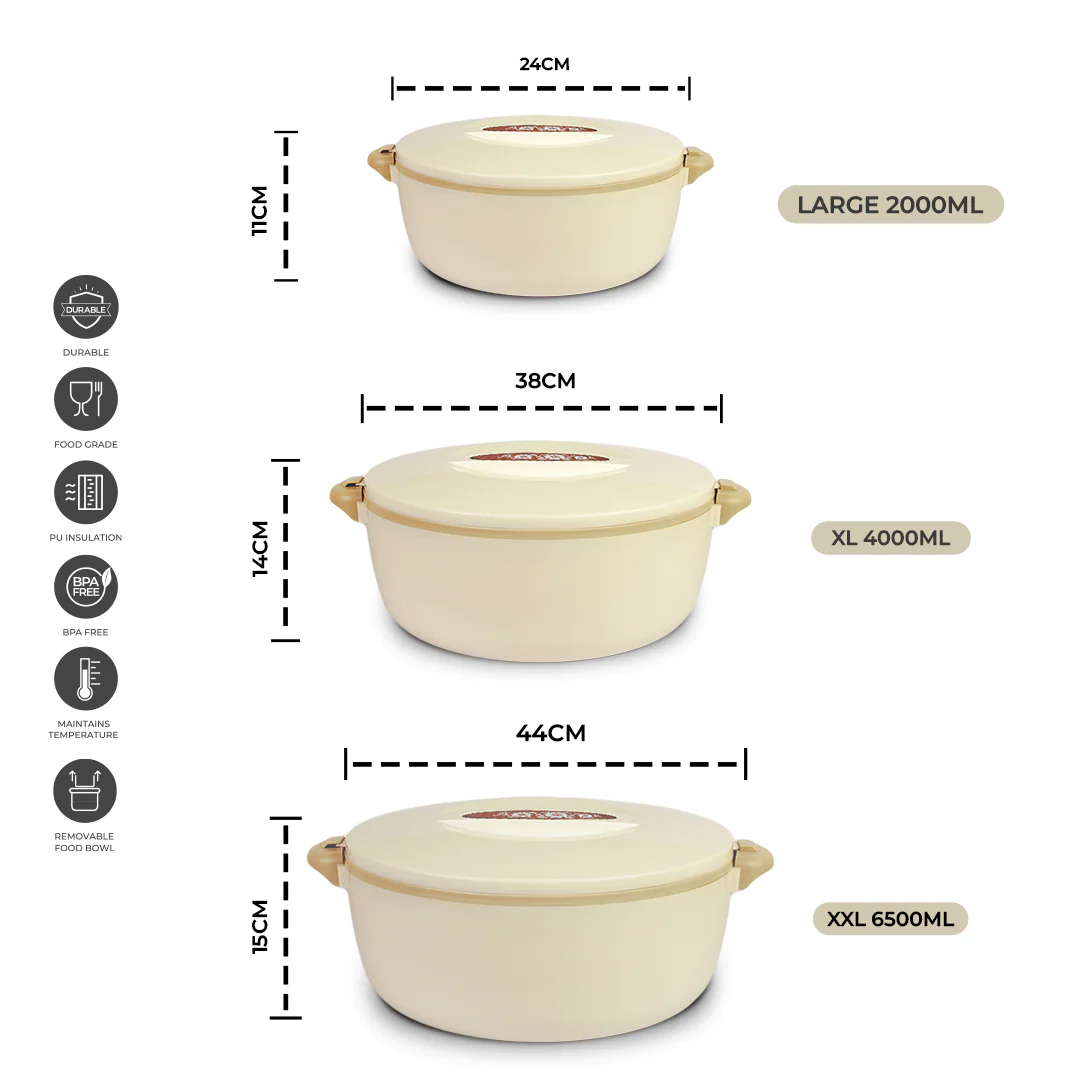 Chef Food Warmer - Pack of 3 (L,XL,XXL) - Image 3