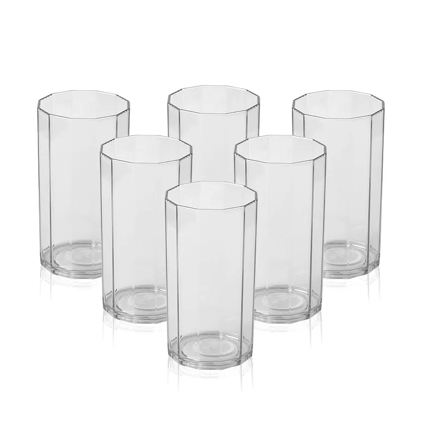 Party Acrylic Glass M-8 Pack of 6 - (250ml) - Image 6