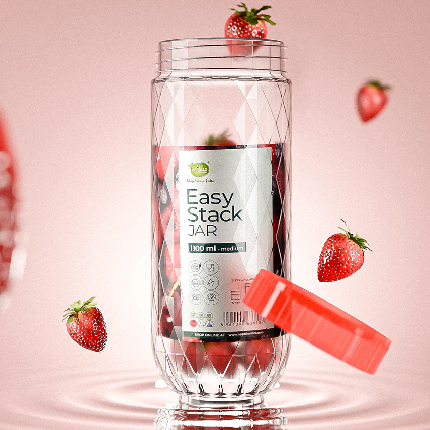 Easy Stack Jar Pack of 2 Large - (1300ml) - Image 2