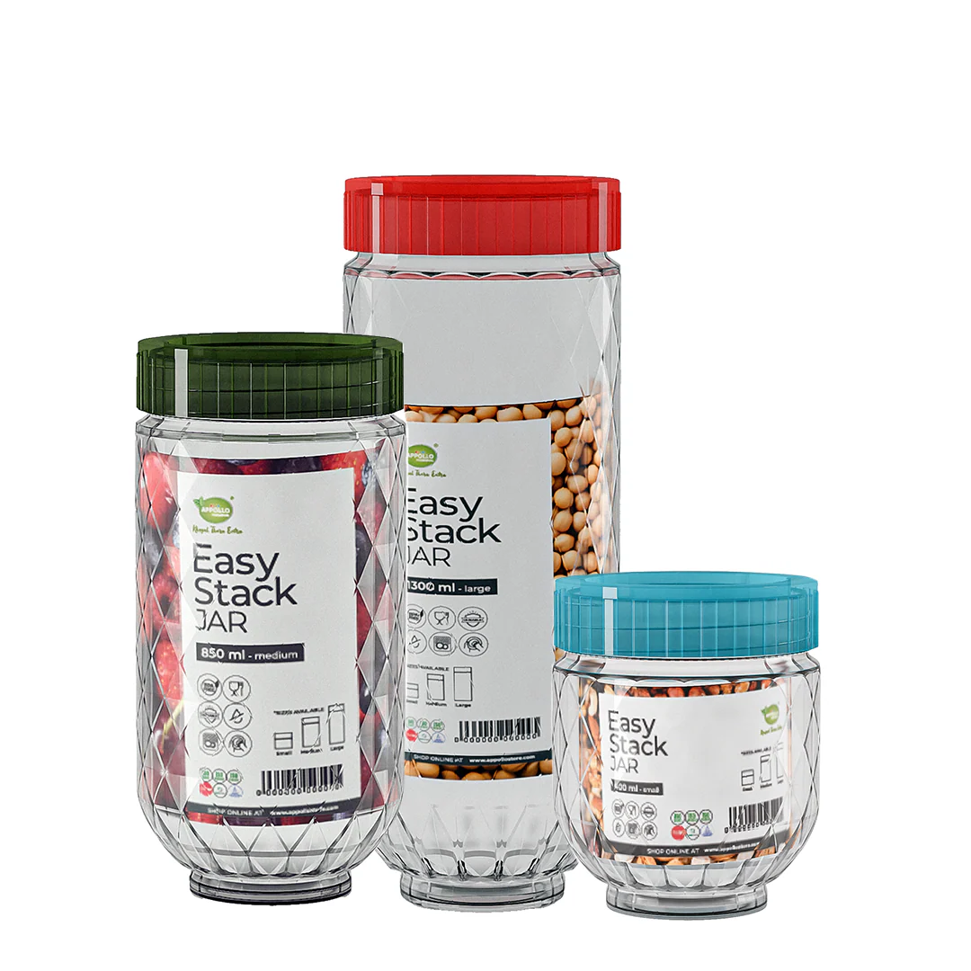 Easy Stack Jar Pack of 3 - (S/M/L) - Image 2