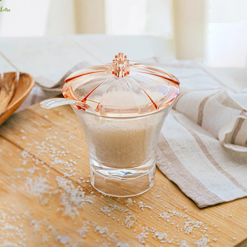 Elegant Acrylic Sugar Pot - (300ml) - Image 2