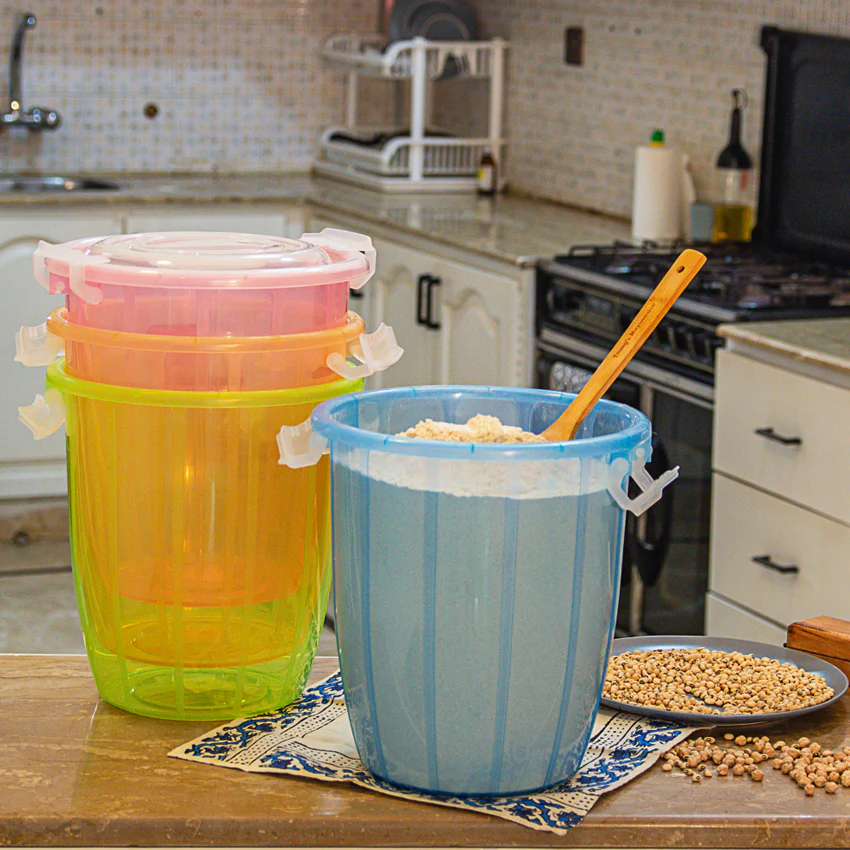 Opal Food Storage Container Medium Pack of 2- (10Ltr) Transparent - Image 3