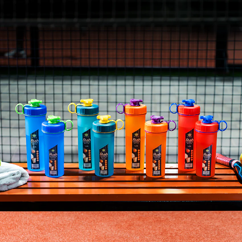 Rush Sports Water Bottle Large Pack of 2 - (1Ltr) - Image 2