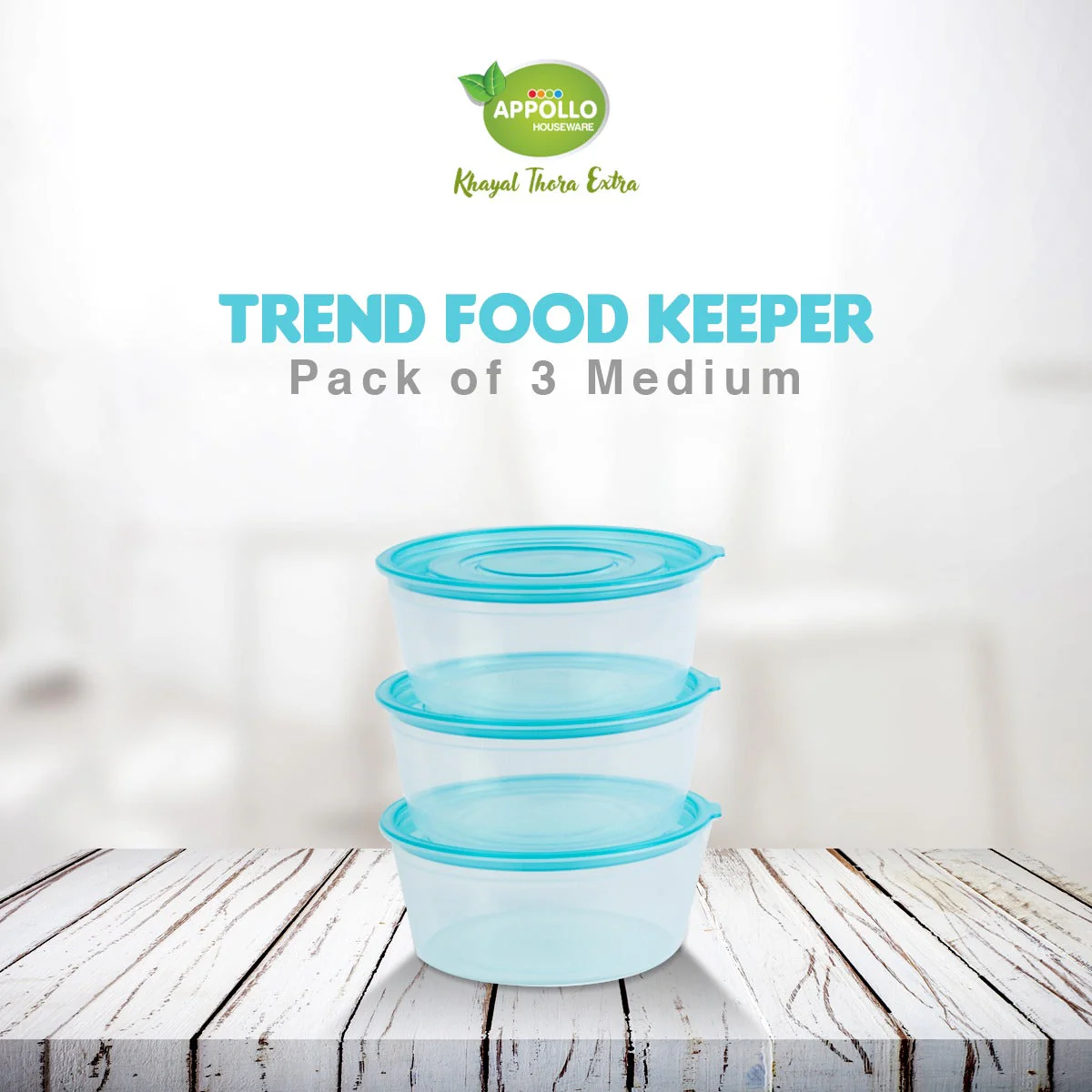 Trend Food Container Medium Pack of 3 - (650ml) - Image 3